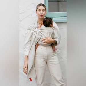 Sakura Bloom Flax Linen Ring Sling